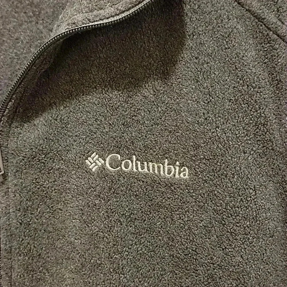 Columbia Grey Full Zip Fleece Vest Size Large - Picture 3 of 7